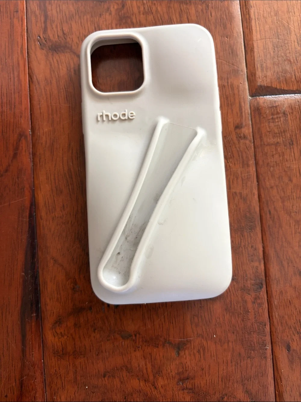 RHODE White Phone Case with Integrated Angled Grip